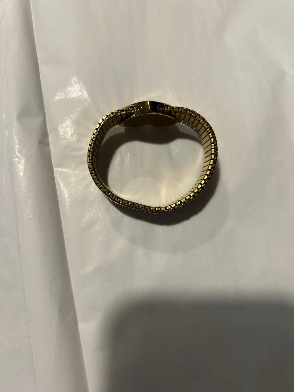 Vintage Juicy Couture Gold Tone Heart Link Stretch Bracelet
